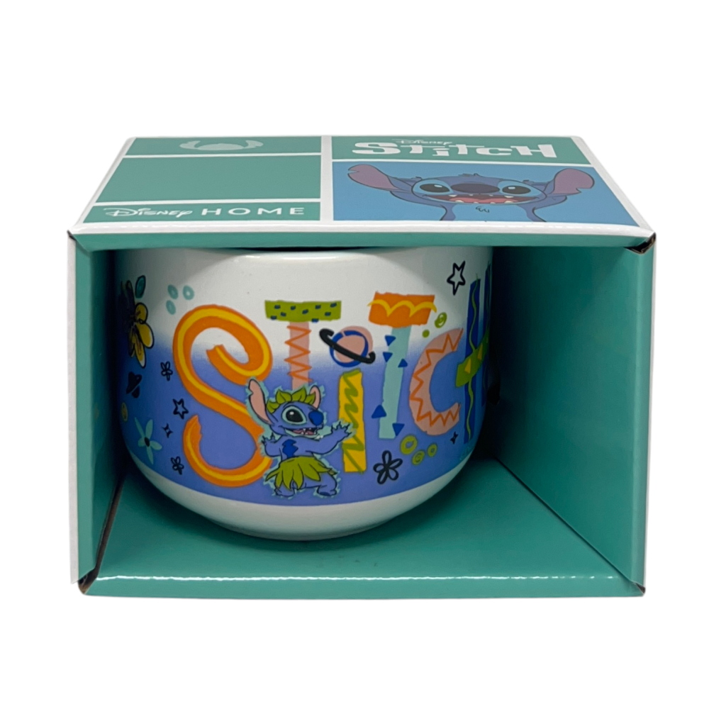 TAZZA LARGA JUMBO STITCH DISNEY IN CERAMICA 380 ML CONFEZIONE REGALO -  D14214MC