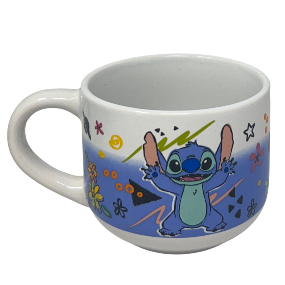 TAZZA LARGA JUMBO STITCH DISNEY IN CERAMICA 380 ML CONFEZIONE REGALO -  D14214MC