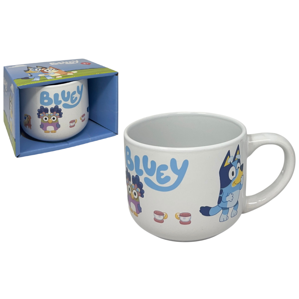 TAZZA LARGA JUMBO BLUEY IN CERAMICA 380 ML CONFEZIONE REGALO -  R13998MC