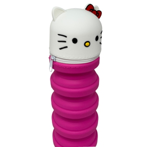 TOMBOLINO IN SILICONE HELLO KITTY SANRIO ASTUCCIO ESTENSIBILE PORTA CANCELLERIA 20 CM - 699702