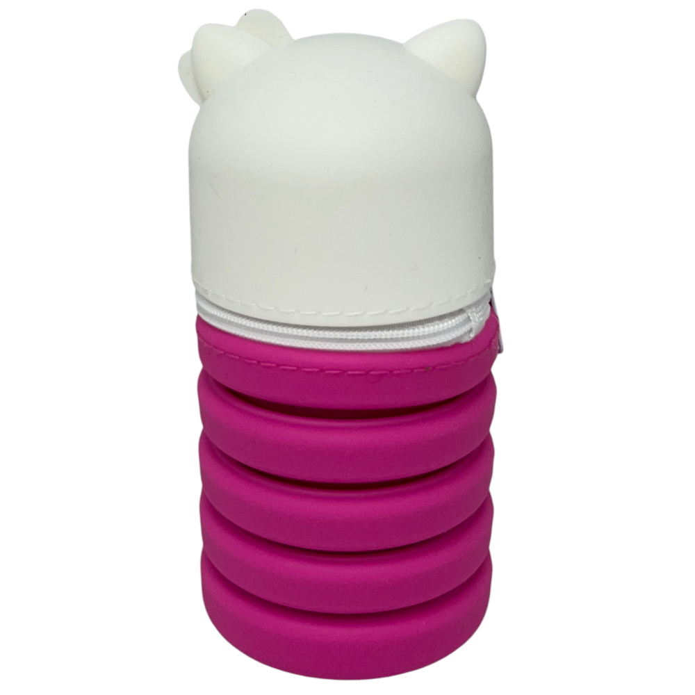 TOMBOLINO IN SILICONE HELLO KITTY SANRIO ASTUCCIO ESTENSIBILE PORTA CANCELLERIA 20 CM - 699702