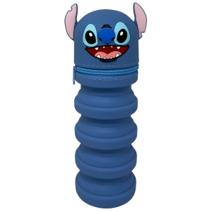 TOMBOLINO IN SILICONE STITCH DISNEY ASTUCCIO ESTENSIBILE PORTA CANCELLERIA 20 CM - LST1266-B