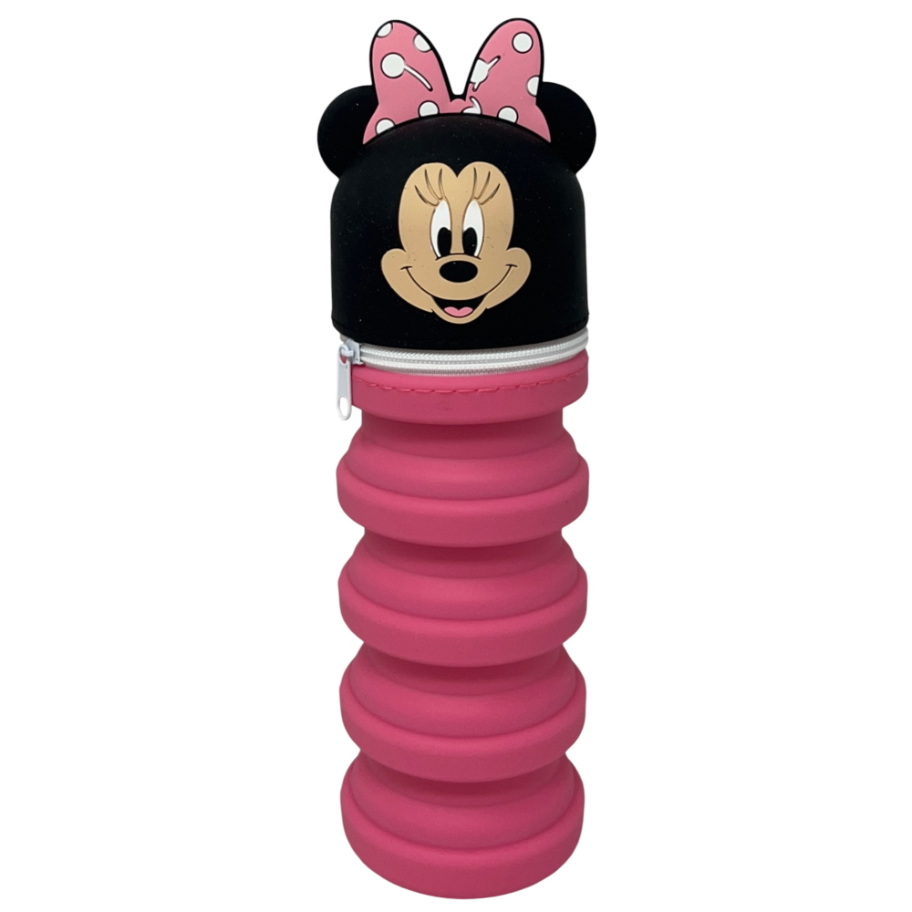 TOMBOLINO IN SILICONE MINNIE DISNEY ASTUCCIO ESTENSIBILE PORTA CANCELLERIA 20 CM - MIN1266