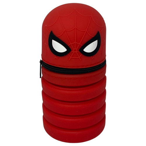 TOMBOLINO IN SILICONE SPIDERMAN MARVEL ASTUCCIO ESTENSIBILE PORTA CANCELLERIA 20 CM - SPI1266