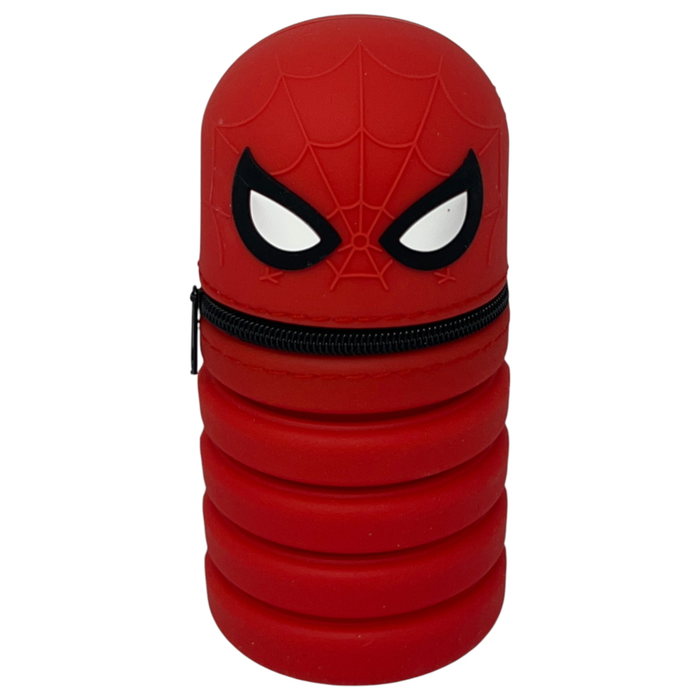 TOMBOLINO IN SILICONE SPIDERMAN MARVEL ASTUCCIO ESTENSIBILE PORTA CANCELLERIA 20 CM - SPI1266