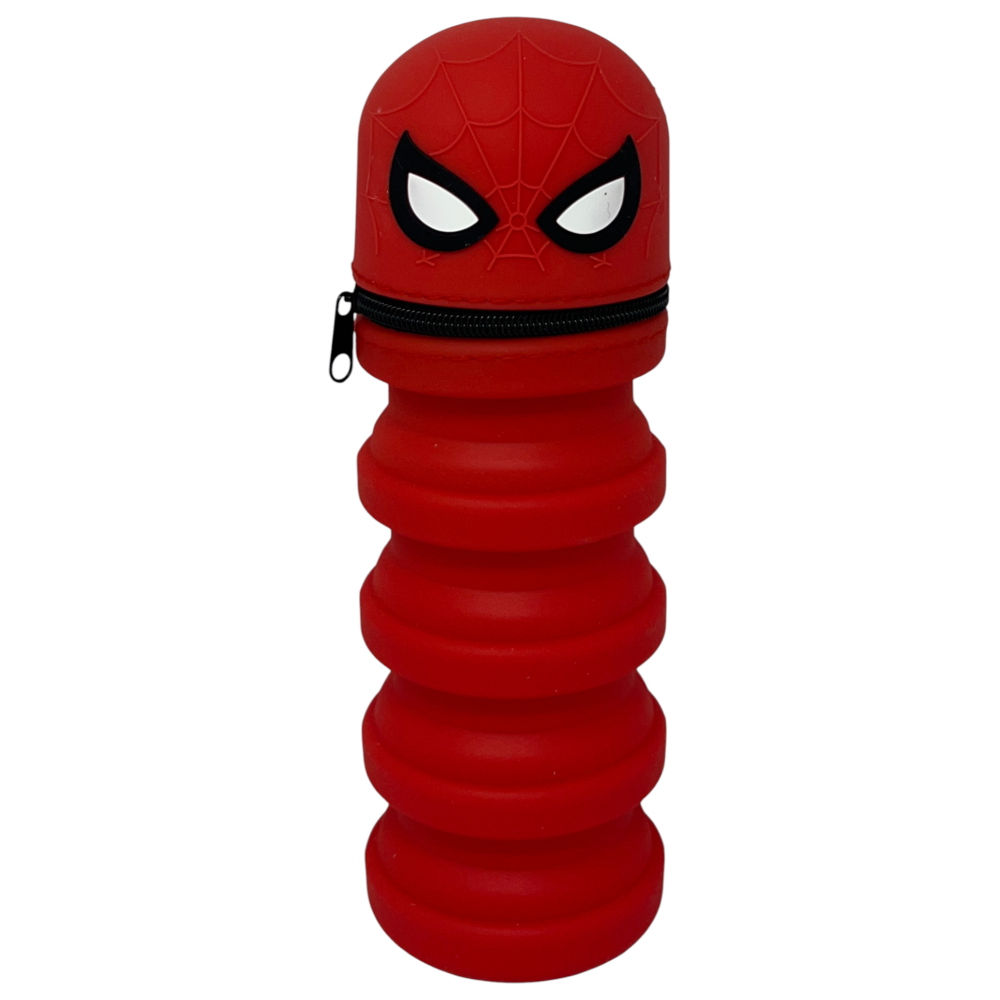 TOMBOLINO IN SILICONE SPIDERMAN MARVEL ASTUCCIO ESTENSIBILE PORTA CANCELLERIA 20 CM - SPI1266