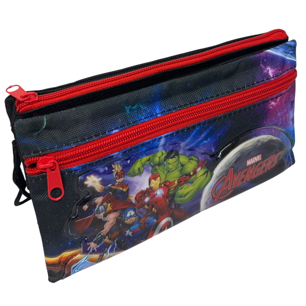 TOMBOLINO AVENGERS MARVEL 3 SCOMPARTI BUSTINA ASTUCCIO PORTACOLORI 22 CM - AV1337