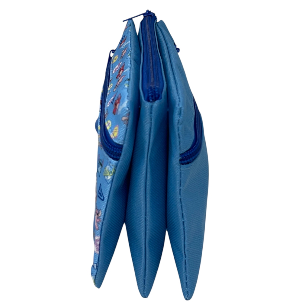 TOMBOLINO STITCH DISNEY 3 SCOMPARTI BUSTINA ASTUCCIO PORTACOLORI 22 CM - LST1337-B