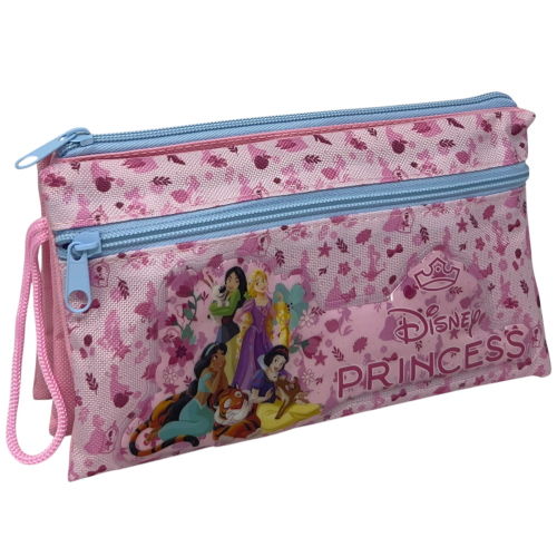 TOMBOLINO PRINCIPESSE DISNEY 3 SCOMPARTI BUSTINA ASTUCCIO PORTACOLORI 22 CM - PR1337