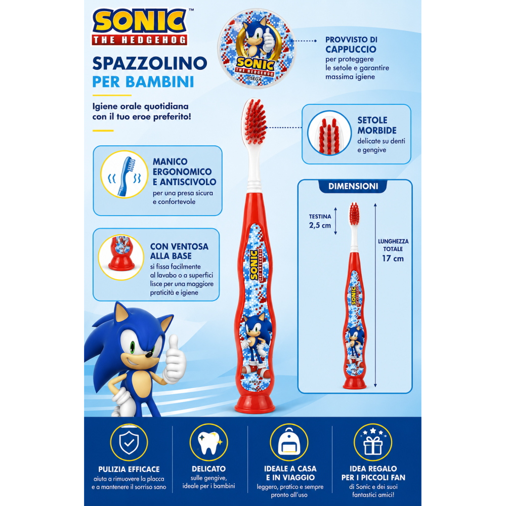 SPAZZOLINO SONIC SETOLE MORBIDE - SN5461MCROSSO