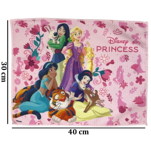 TOVAGLIETTA PRINCIPESSE DISNEY IN TESSUTO DA COLAZIONE PRANZO CM.40X30- PR1350