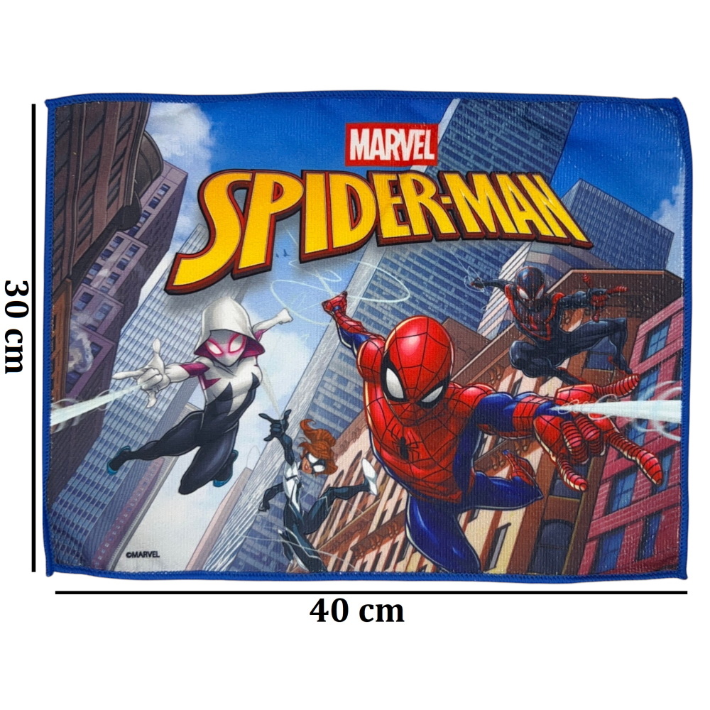 TOVAGLIETTA SPIDERMAN MARVEL IN TESSUTO DA COLAZIONE PRANZO CM.40X30- SPI1350