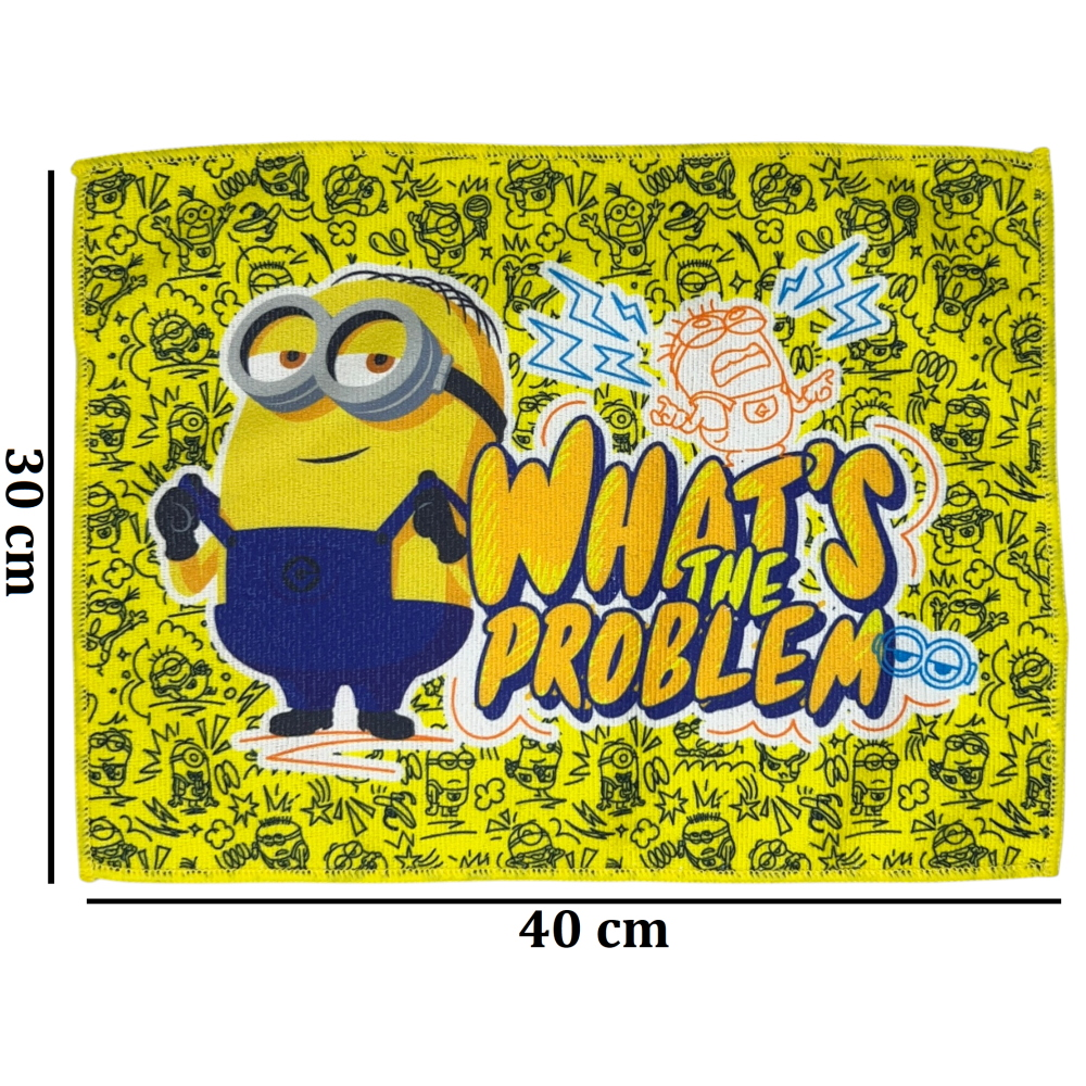 TOVAGLIETTA MINIONS IN TESSUTO DA COLAZIONE PRANZO CM.40X30- CI9135