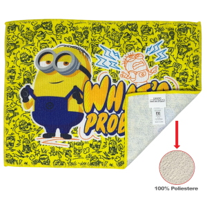 TOVAGLIETTA MINIONS IN TESSUTO DA COLAZIONE PRANZO CM.40X30- CI9135