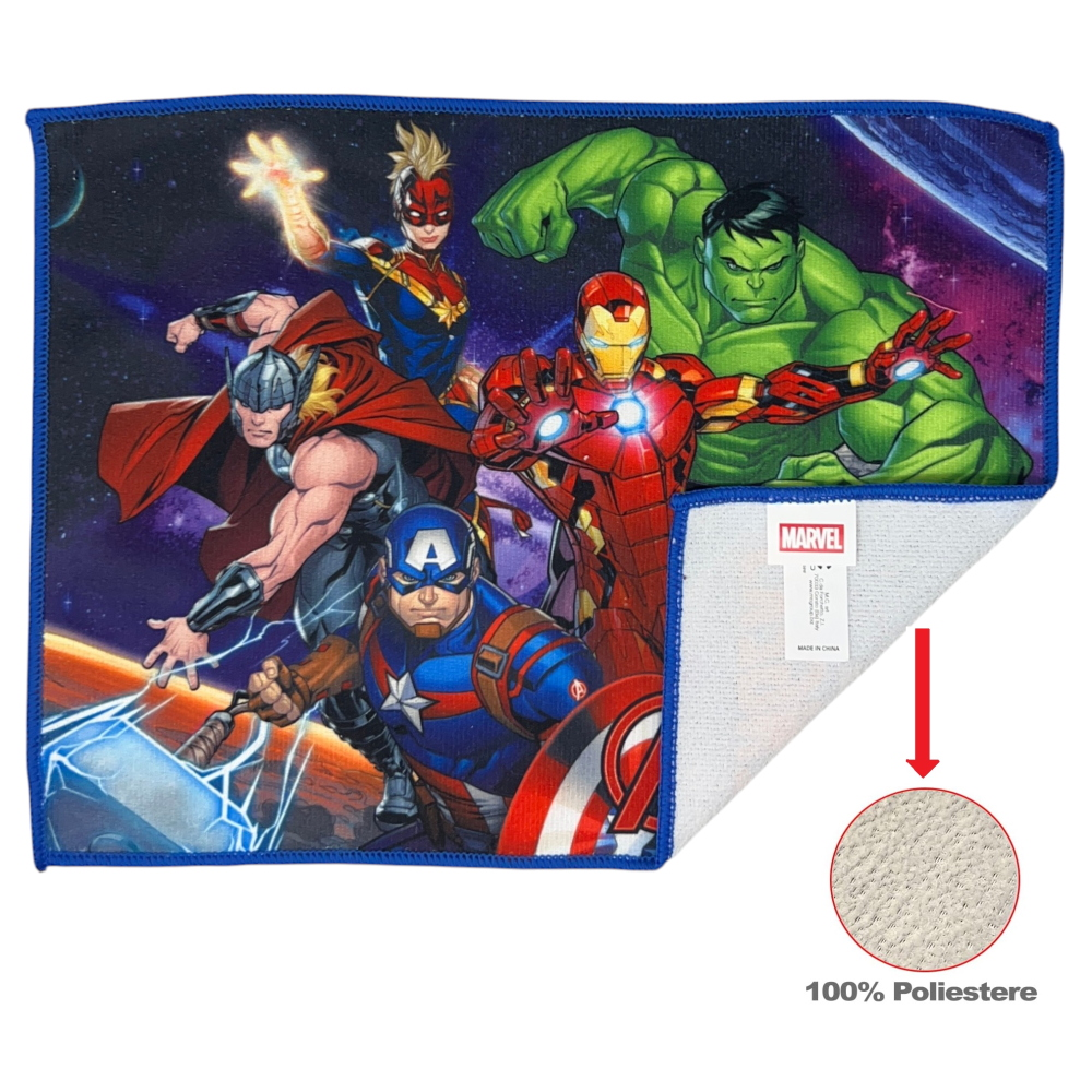 TOVAGLIETTA AVENGERS MARVEL IN TESSUTO DA COLAZIONE PRANZO CM.40X30- AV1350
