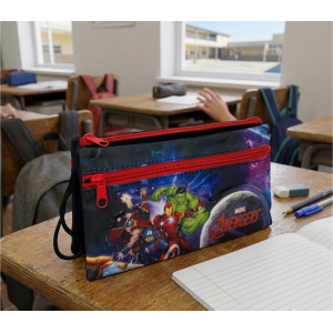 TOMBOLINO AVENGERS MARVEL 3 SCOMPARTI BUSTINA ASTUCCIO PORTACOLORI 22 CM - AV1337