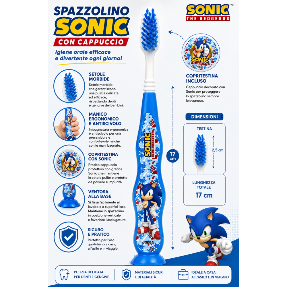 SPAZZOLINO SONIC SETOLE MORBIDE - SN5461MCBLU
