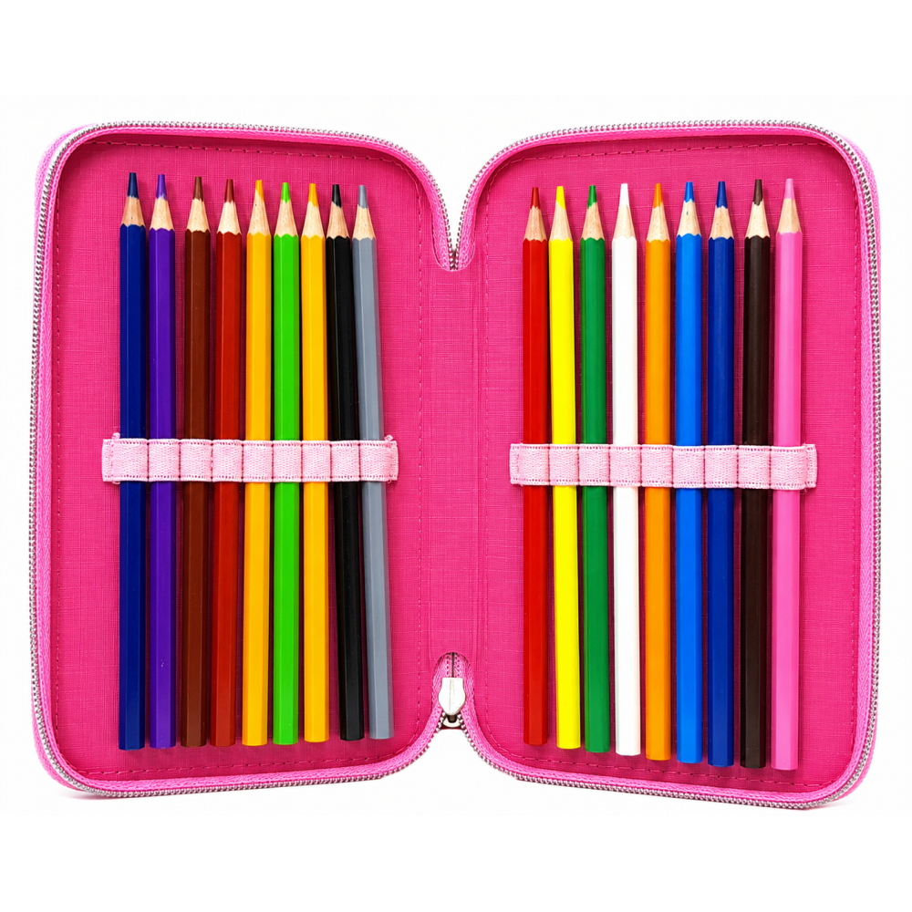 ASTUCCIO SCUOLA 3D UNICORNO MULTISCOMPARTO 3 ZIP PORTACOLORI PENNARELLI GIOTTO - UNI0832-A