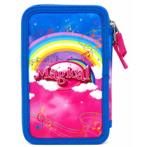 ASTUCCIO SCUOLA 3D UNICORNO MULTISCOMPARTO 3 ZIP PORTACOLORI PENNARELLI GIOTTO - UNI0832-A