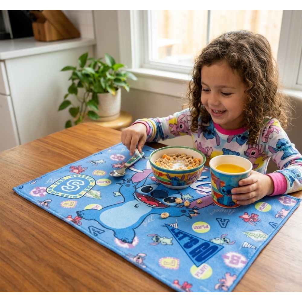 TOVAGLIETTA STITCH DISNEY IN TESSUTO DA COLAZIONE PRANZO CM.40X30- LST1350-B