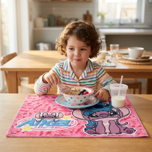 TOVAGLIETTA STITCH DISNEY IN TESSUTO DA COLAZIONE PRANZO CM.40X30- LST1350-G