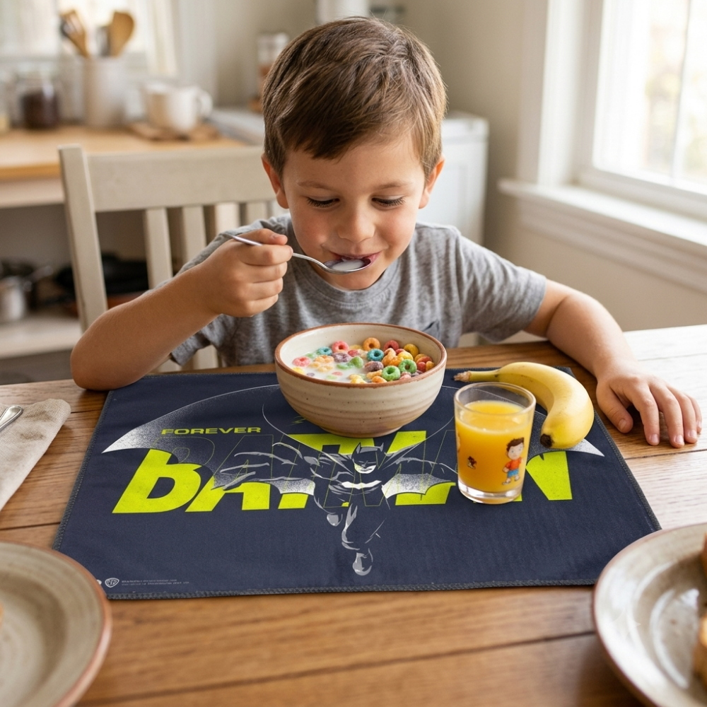 TOVAGLIETTA BATMAN IN TESSUTO DA COLAZIONE PRANZO CM.40X30- BA1350