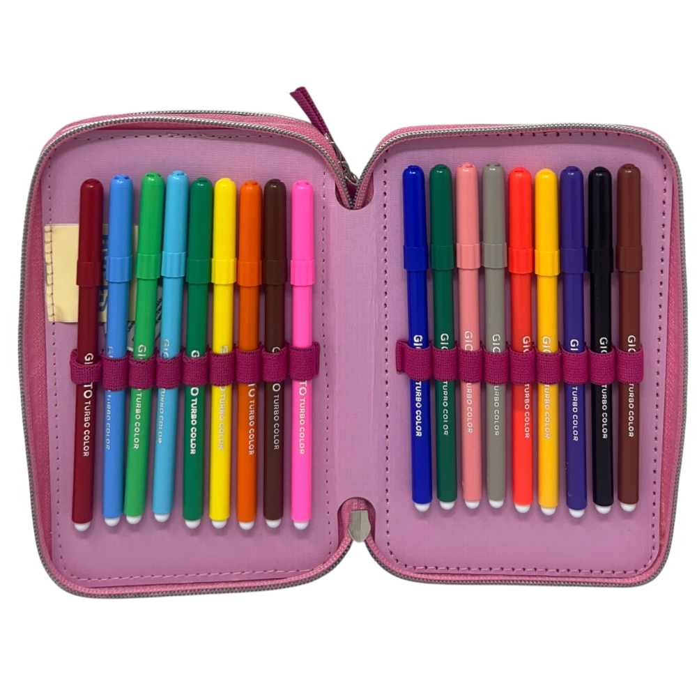 ASTUCCIO MULTISCOMPARTO GABBY'S DOLLHOUSE 3 ZIP PER LA SCUOLA PORTACOLORI GIOTTO - GAB37-6468