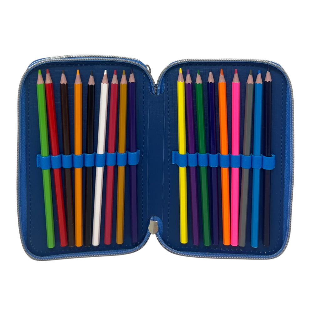 ASTUCCIO MULTISCOMPARTO STITCH DISNEY 3 ZIP PER LA SCUOLA PORTACOLORI GIOTTO - LIL37-6272
