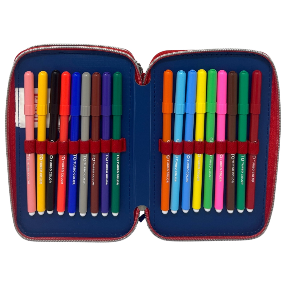 ASTUCCIO MULTISCOMPARTO SONIC 3 ZIP PER LA SCUOLA PORTACOLORI GIOTTO - SON37-6470
