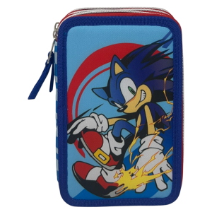 ASTUCCIO MULTISCOMPARTO SONIC 3 ZIP PER LA SCUOLA PORTACOLORI GIOTTO - SON37-6470