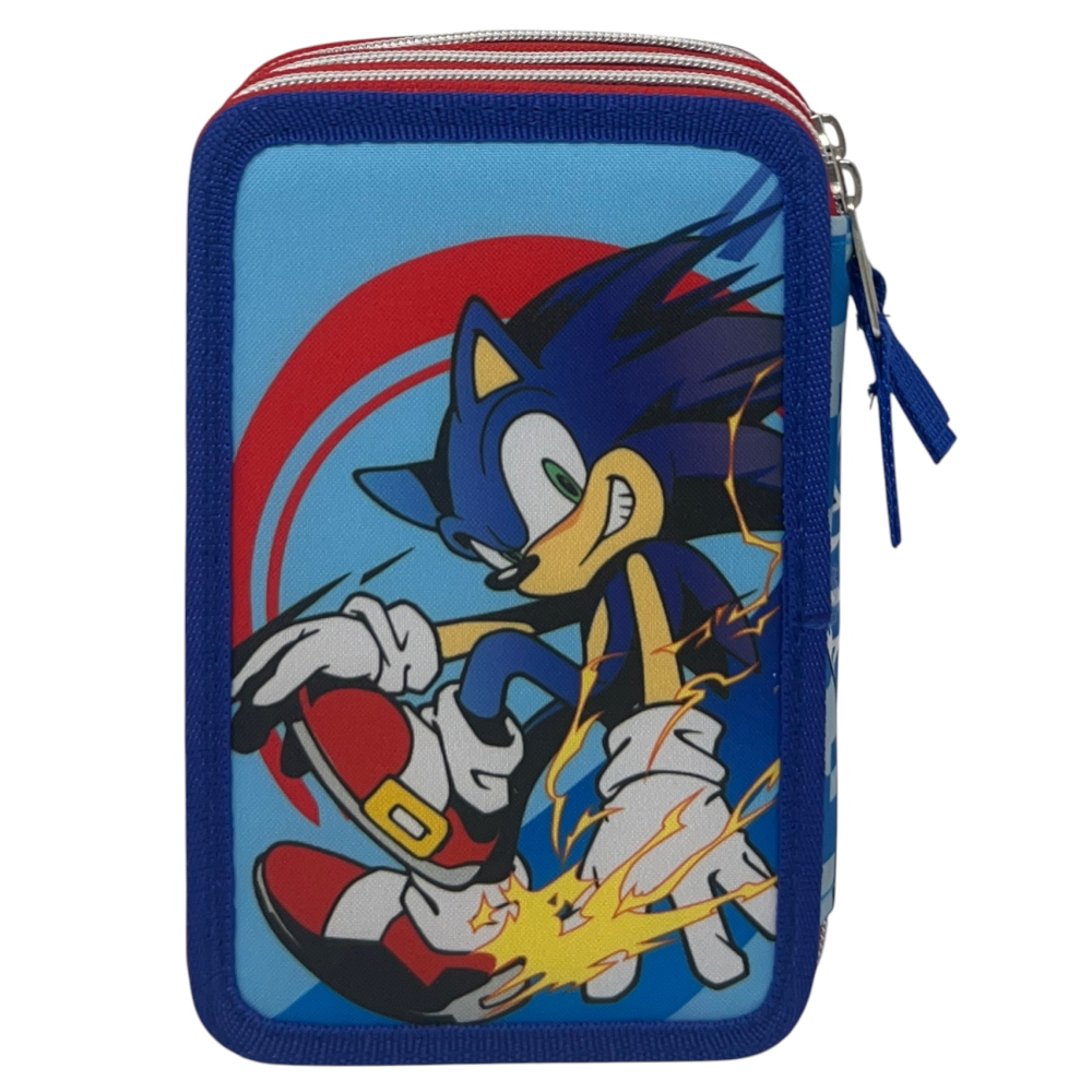 ASTUCCIO MULTISCOMPARTO SONIC 3 ZIP PER LA SCUOLA PORTACOLORI GIOTTO - SON37-6470