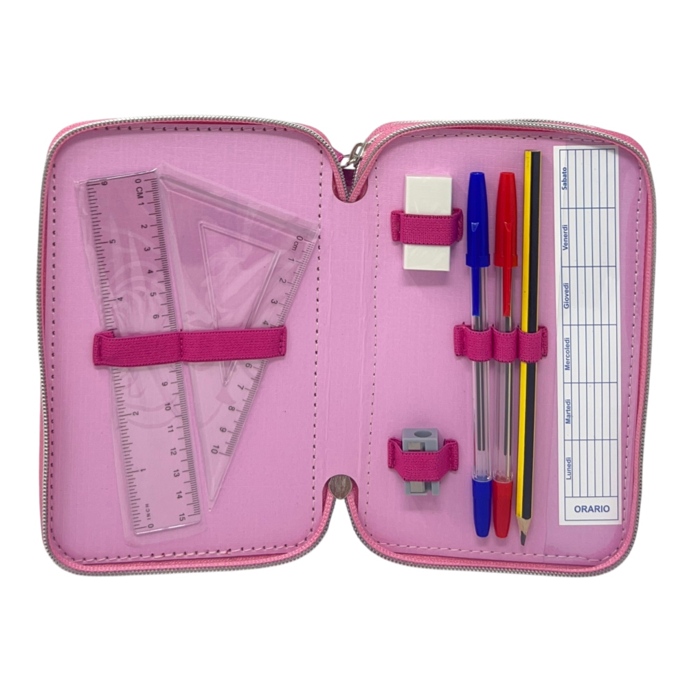 ASTUCCIO MULTISCOMPARTO HELLO KITTY SANRIO 3 ZIP PER LA SCUOLA PORTACOLORI GIOTTO - HK37-6271