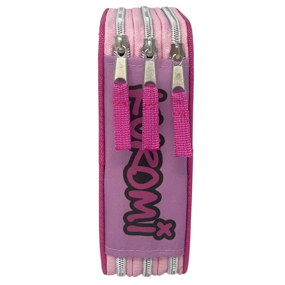ASTUCCIO MULTISCOMPARTO KUROMI SANRIO 3 ZIP PER LA SCUOLA PORTACOLORI GIOTTO - HK37-6471