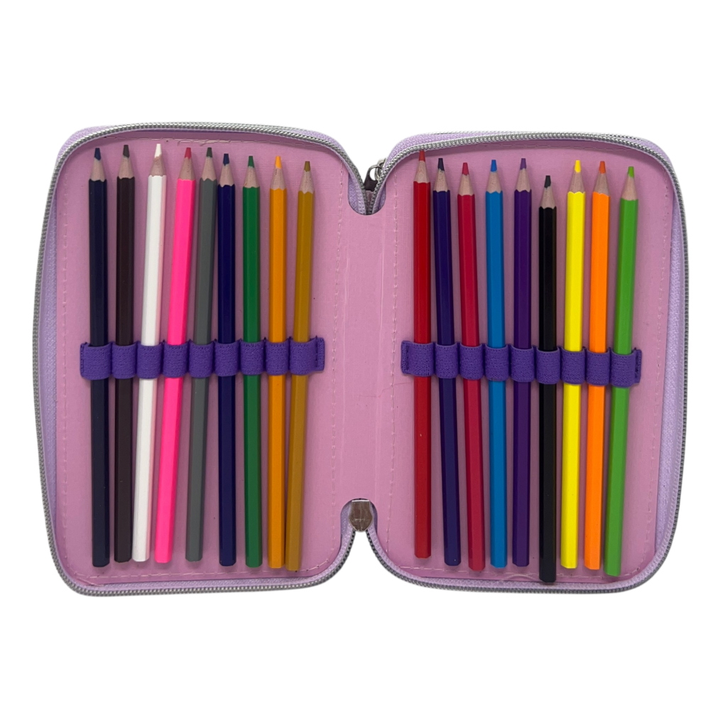 ASTUCCIO MULTISCOMPARTO FROZEN DISNEY 3 ZIP PER LA SCUOLA PORTACOLORI GIOTTO - FRO37-6469