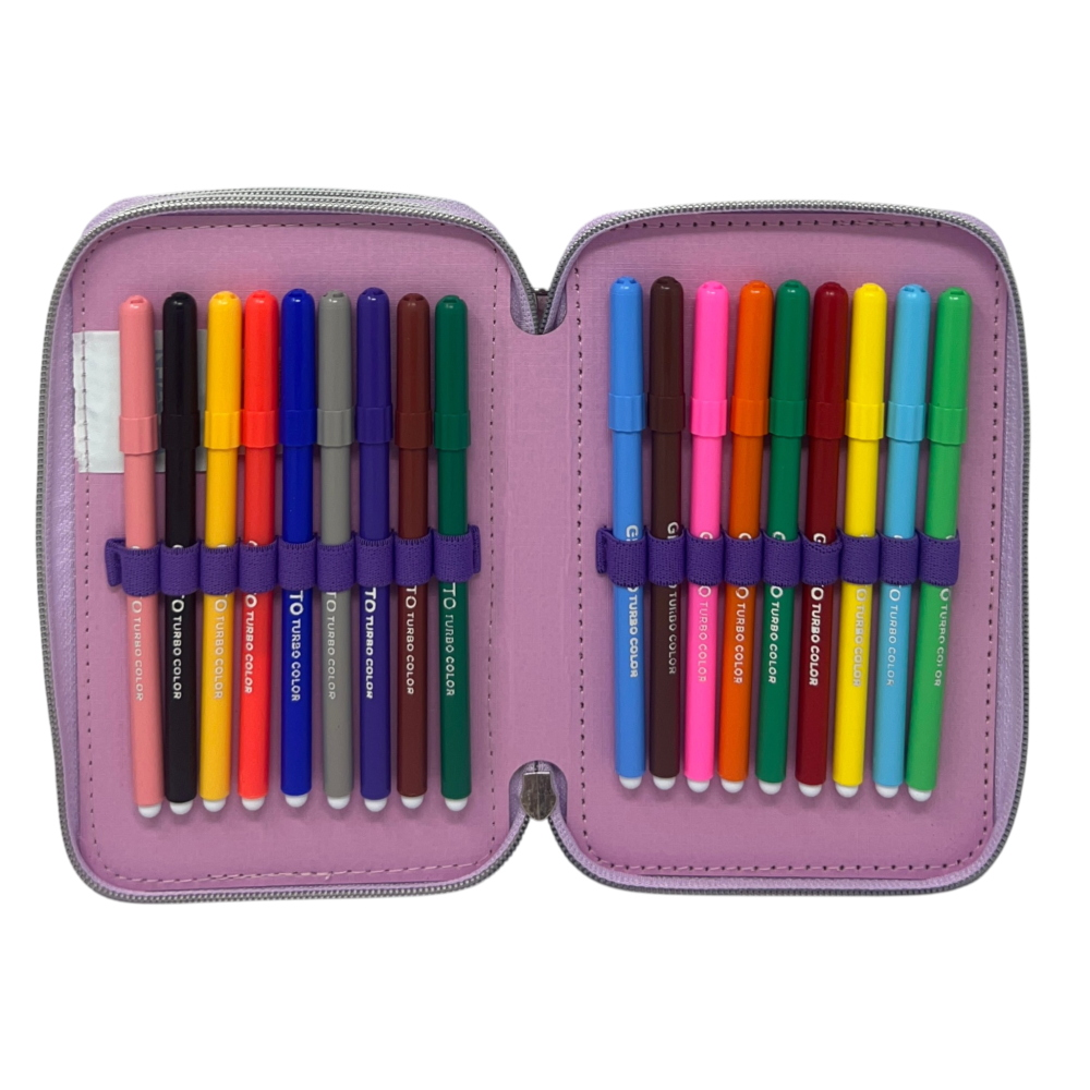 ASTUCCIO MULTISCOMPARTO FROZEN DISNEY 3 ZIP PER LA SCUOLA PORTACOLORI GIOTTO - FRO37-6469