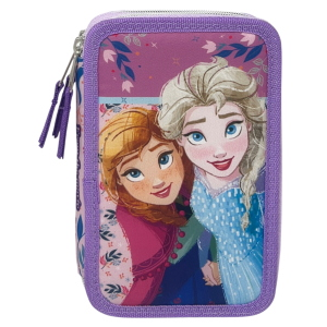 ASTUCCIO MULTISCOMPARTO FROZEN DISNEY 3 ZIP PER LA SCUOLA PORTACOLORI GIOTTO - FRO37-6469