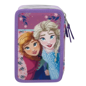 ASTUCCIO MULTISCOMPARTO FROZEN DISNEY 3 ZIP PER LA SCUOLA PORTACOLORI GIOTTO - FRO37-6469