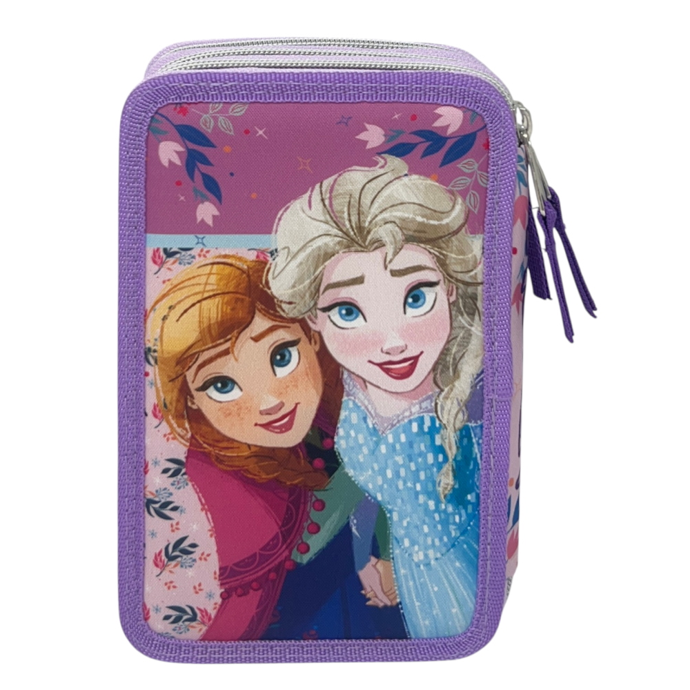 ASTUCCIO MULTISCOMPARTO FROZEN DISNEY 3 ZIP PER LA SCUOLA PORTACOLORI GIOTTO - FRO37-6469
