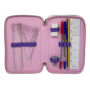 ASTUCCIO MULTISCOMPARTO KUROMI SANRIO 3 ZIP PER LA SCUOLA PORTACOLORI GIOTTO - HK37-6471