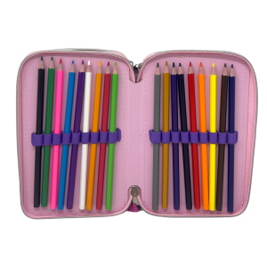 ASTUCCIO MULTISCOMPARTO KUROMI SANRIO 3 ZIP PER LA SCUOLA PORTACOLORI GIOTTO - HK37-6471