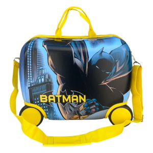 TROLLEY DA VIAGGIO CAVALCABILE BATMAN VALIGIA IN ABS TRAINABILE CON 4 RUOTE - L06890MC