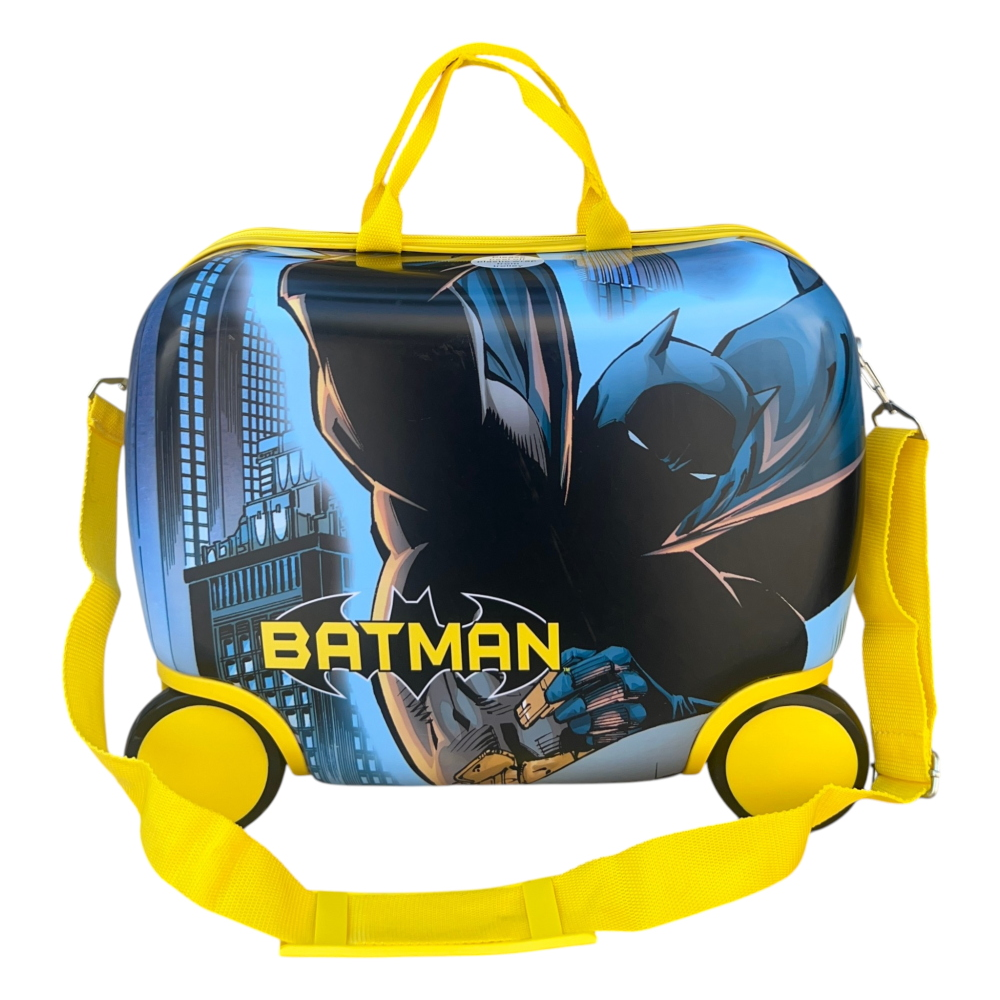 TROLLEY DA VIAGGIO CAVALCABILE BATMAN VALIGIA IN ABS TRAINABILE CON 4 RUOTE - L06890MC