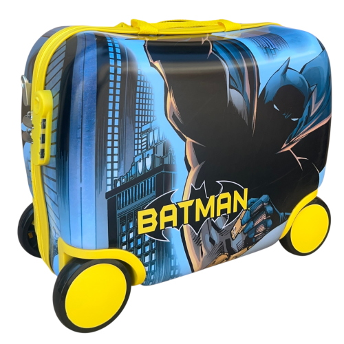 TROLLEY DA VIAGGIO CAVALCABILE BATMAN VALIGIA IN ABS TRAINABILE CON 4 RUOTE - L06890MC