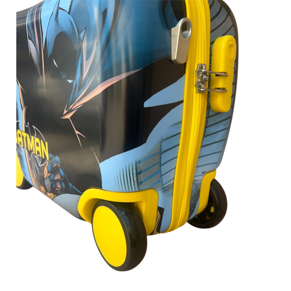 TROLLEY DA VIAGGIO CAVALCABILE BATMAN VALIGIA IN ABS TRAINABILE CON 4 RUOTE - L06890MC