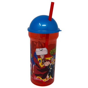 BICCHIERE CON CANNUCCIA TRASPARENTE AVENGERS MARVEL 460 ML BPA FREE - ST80188