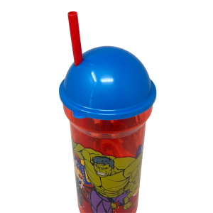 BICCHIERE CON CANNUCCIA TRASPARENTE AVENGERS MARVEL 460 ML BPA FREE - ST80188