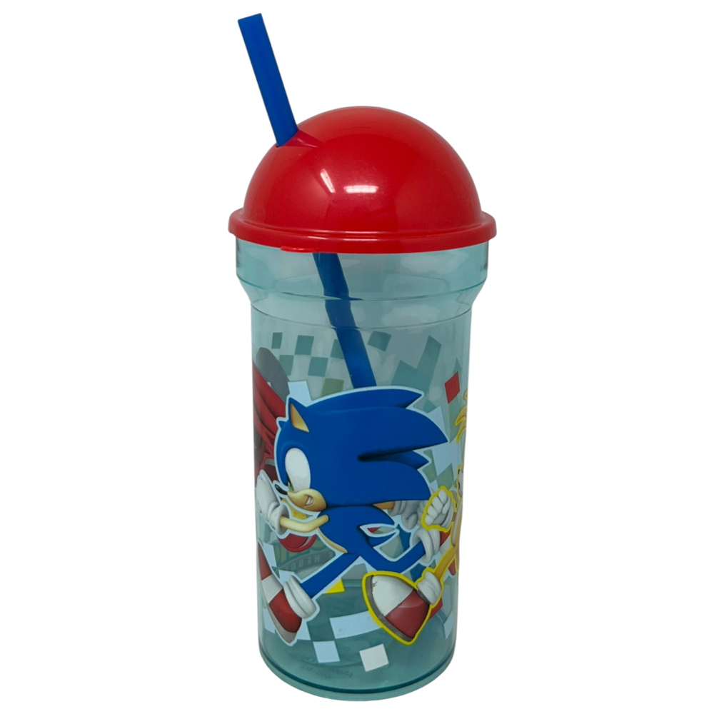 BICCHIERE CON CANNUCCIA TRASPARENTE SONIC 460 ML BPA FREE - ST83488