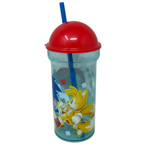 BICCHIERE CON CANNUCCIA TRASPARENTE SONIC 460 ML BPA FREE - ST83488