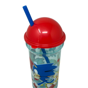 BICCHIERE CON CANNUCCIA TRASPARENTE SONIC 460 ML BPA FREE - ST83488