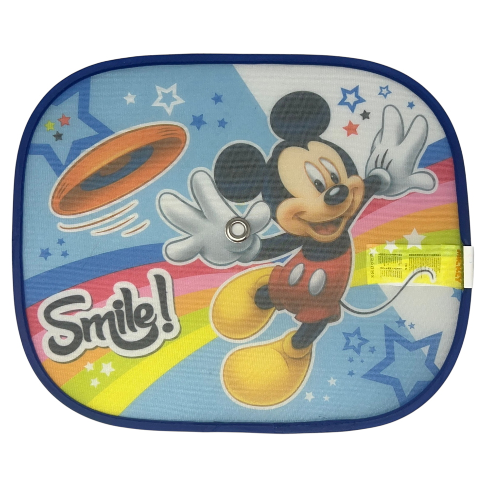 TENDINE PARASOLE LATERALI TOPOLINO DISNEY COPPIA DI TENDINE PER AUTO 44 X 35 CM PROTEZIONE RAGGI UV - 9313